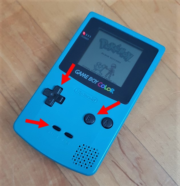 Tastenkombination Game Boy Color (GB / GBC) Spielstand löschen
